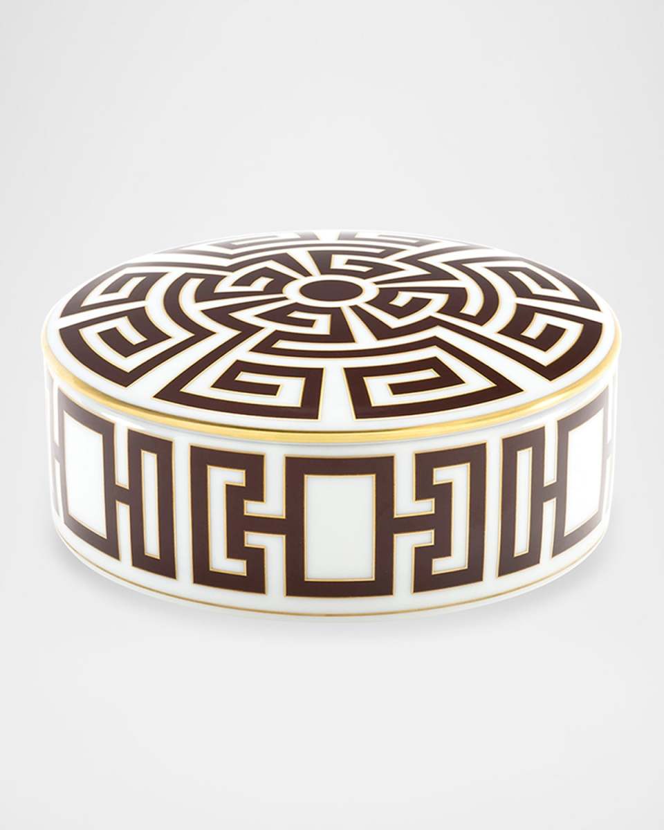 Labirinto Ebano Round Trinket Box